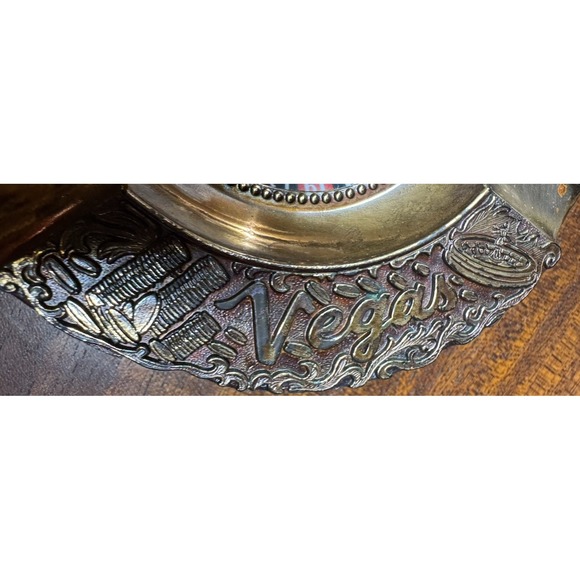 Vintage Las Vegas Roulette Wheel Ashtray Working Spinner Casino Bar Decor - Picture 8 of 12